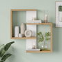 Hanah Home Ars1-Sw Estantería de Pared Roble y Blanco